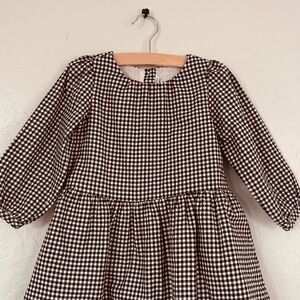 Janie and Jack Black and White Gingham Dress